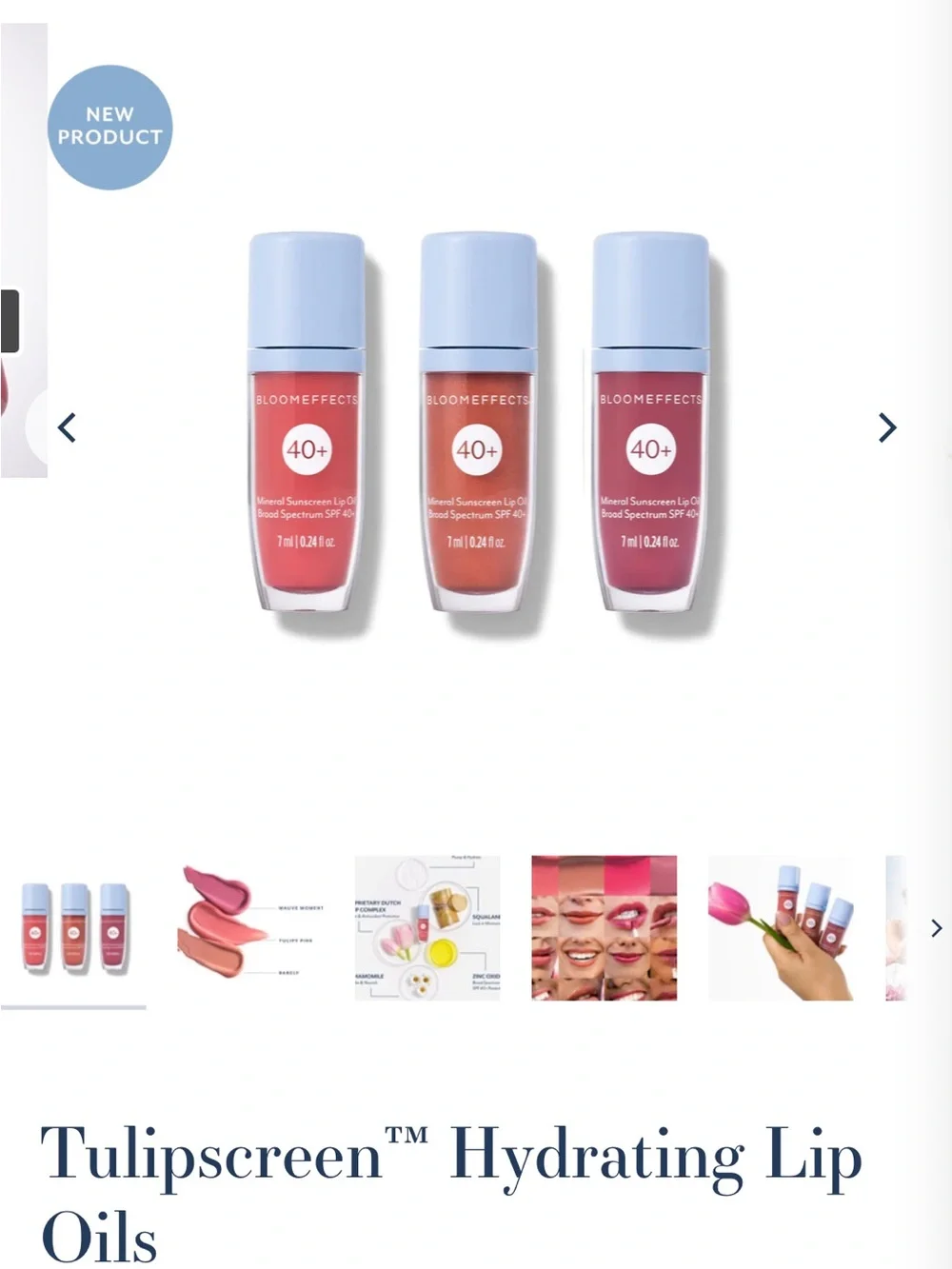 Never Used Bloomeffects Amsterdam 40+ Lip Oil Sunscreen - Barely